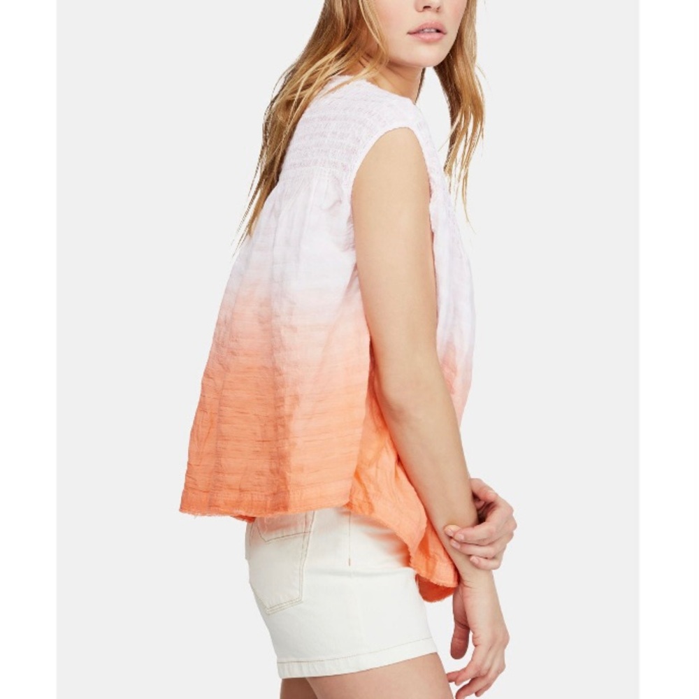 We The Free Little Bit of Something Ombre V-Neck Blouse - Picture 8 of 11